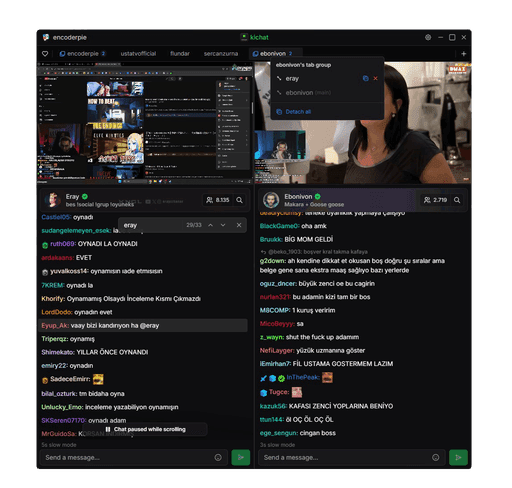 Split screen feature preview